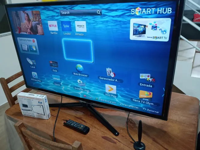 Smart Tv Samsung 46 polegadas + Antena + Suporte 