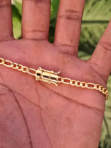 Corrente Elo 3x1 Banhada a Ouro 18K - Brilho e Elegância