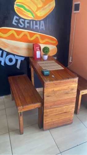 Conjunto de mesas para lanchonete 