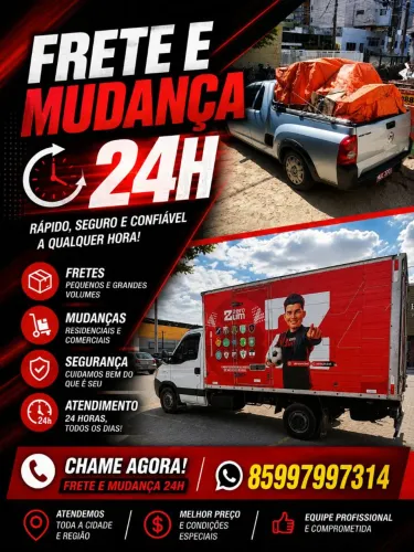 FRETE MUDANÇA CARRETO 24 HORAS
