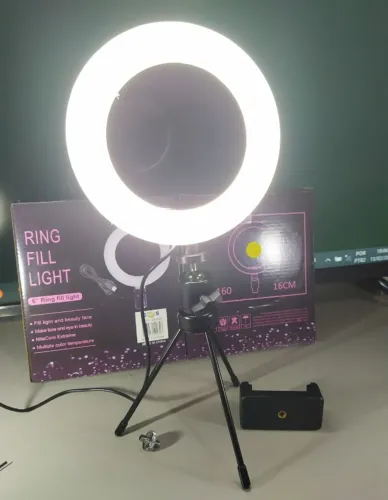 Anel Led Médio com acessórios