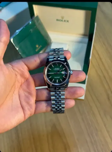 Relógio Rolex Datejust - Verde/Jubile - Lançamento 2026 automático base ETA NOVO na cx