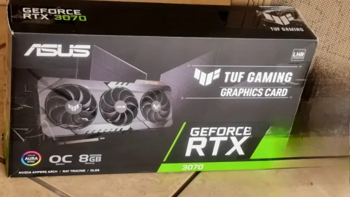 Placa de vídeo RTX 3070 Asus tuf gaming 