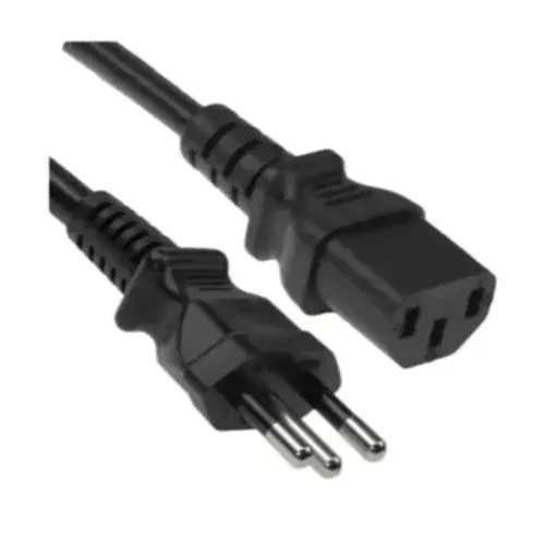 Cabo De Energia 3 Pinos Para Alimentação Elétrica Preto 127/220v (Usado)