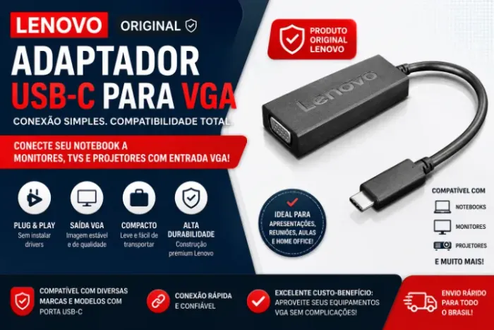 Adaptador Lenovo USB-C para VGA