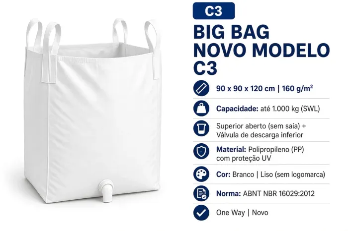 Big Bag C3 Novo com Válvula de Descarga 