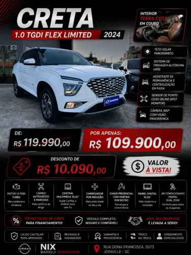 Hyundai Creta Limited 1.0 TB 12V Flex AUT 2024
