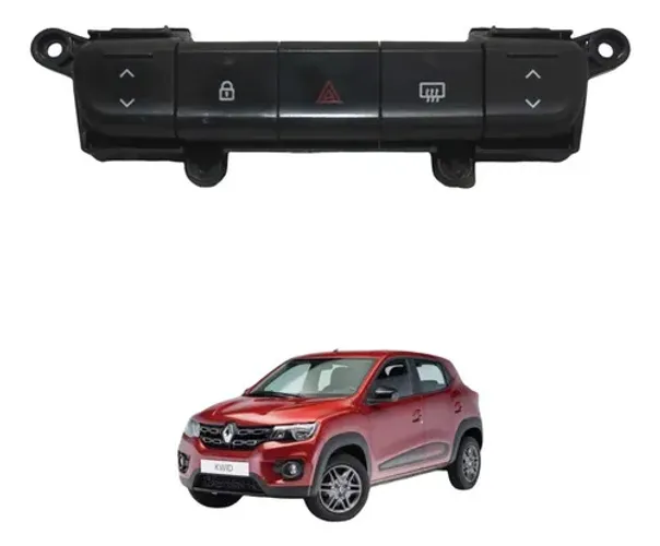 Conjunto Interruptores Botões Painel Renault Kwid 2017 A 25 Preto