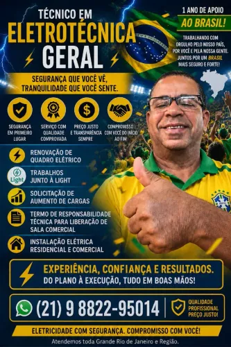 Técnico em segurança do trabalho e eletrotécnico
