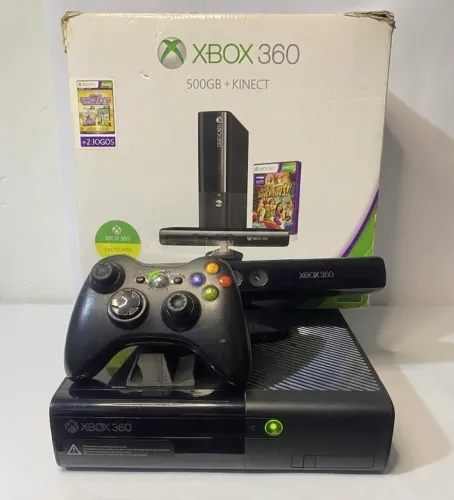 Xbox 360 com Kinect Controle e Caixa tudo original