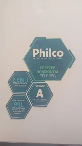 Freezer/Refrigerador Philco 99 litros - 2 em 1.
