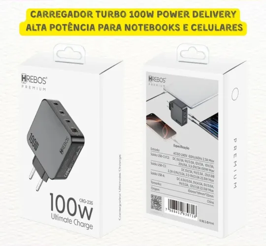 Fonte carregador 100W PD Power delivery