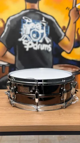Caixa Tama Signature João Barone Steel 14x5,5 Black Nickel Aros Die Cast