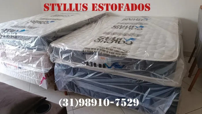 Cama box casal com colchão 