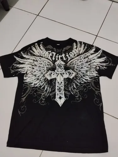 Camisa preta da affliction nova