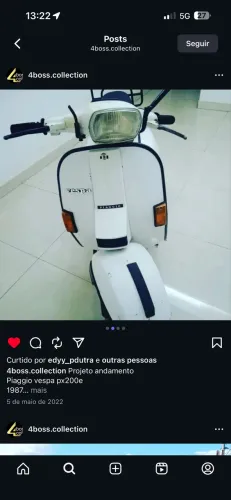 Vespa relíquia placa amarela 