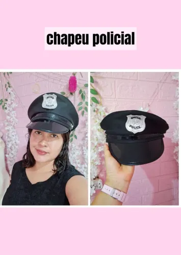 Chapéu policial acessórios pra fantasia 