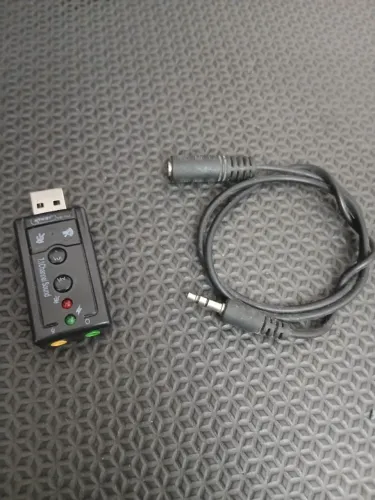 Adaptador de Som USB 7.1 para P2 + Extensor P2