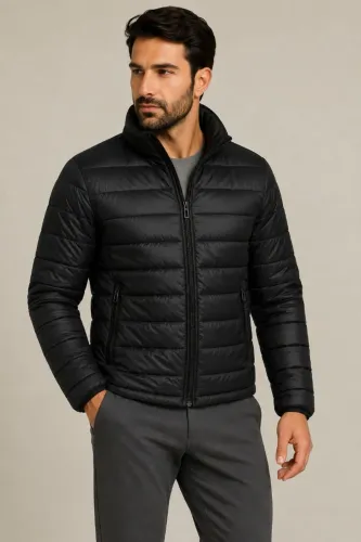 Jaqueta puffer bobojaco preta unissex masculina feminina Nova P ao GG 
