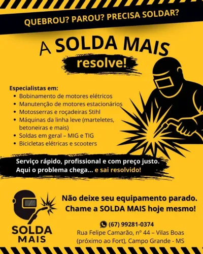 Técnico de Motosserra Roçadeira e Solda
