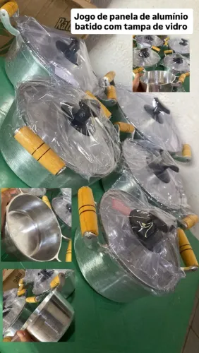 PANELA DE PRESSÃO ALUMÍNIO BATIDO TAMPA DE VIDRO
