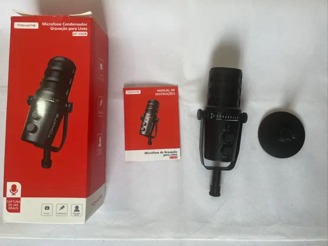 Microfone tomate 8010 podcast lives viva seu lado criativo studio