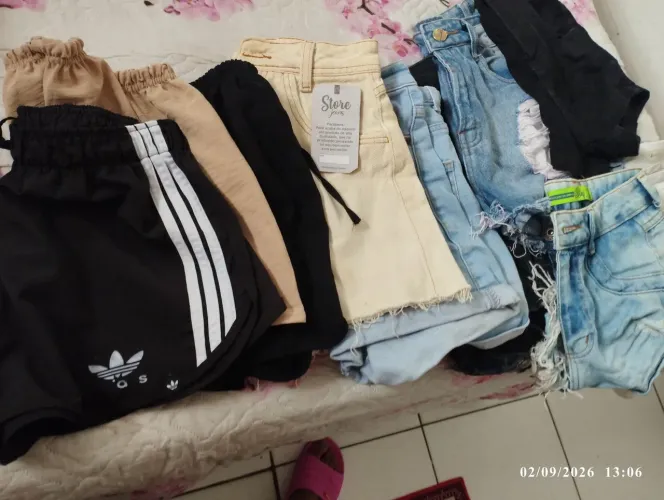 10 peças. Shorts esportes, Excelente estado