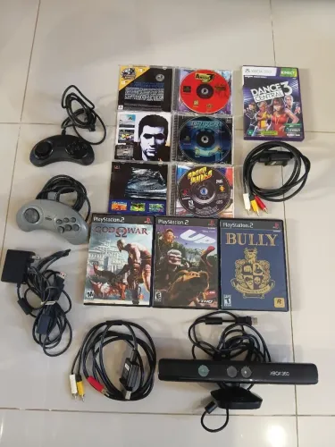 Lote itens ps1 ps2 xbox mega drive