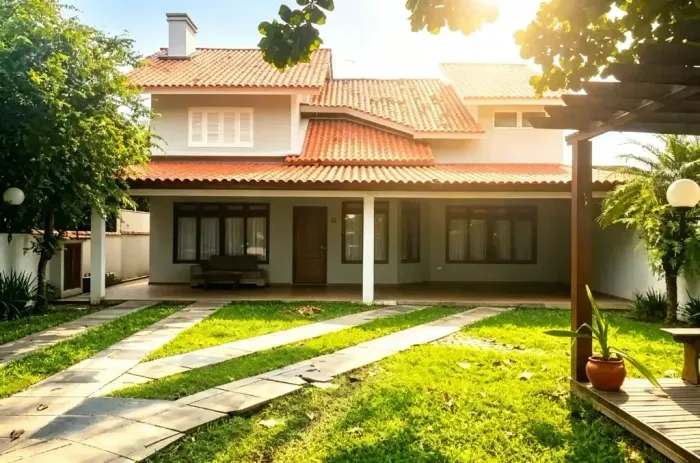 Alugo casa com 5 quartos, lareira, amplo quintal com piscina, com 531m² totais no bairro C