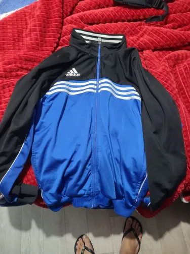 jaqueta adidas azul e preto original