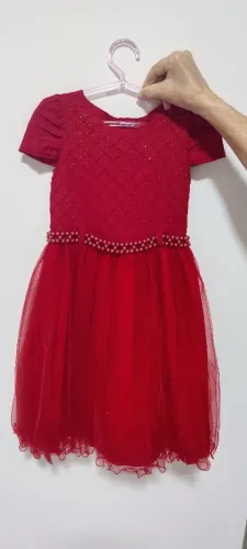 Vestido infantil vermelho 