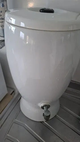 Filtro de água em cerâmica esmaltada branca filtro de barro para cozinha