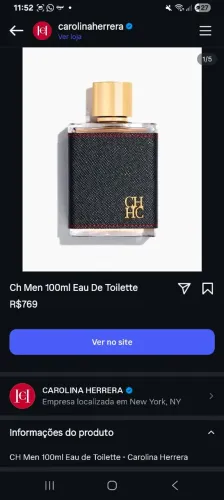 CH MEN masculino original 100ml Carolina herrera