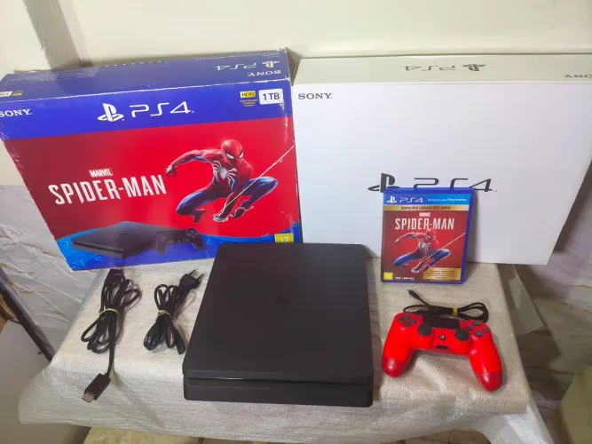 Ps4 slim aceito cartão ate 18x/vendo ou em outro troco ps3 mais volta em dinheiro pra mim