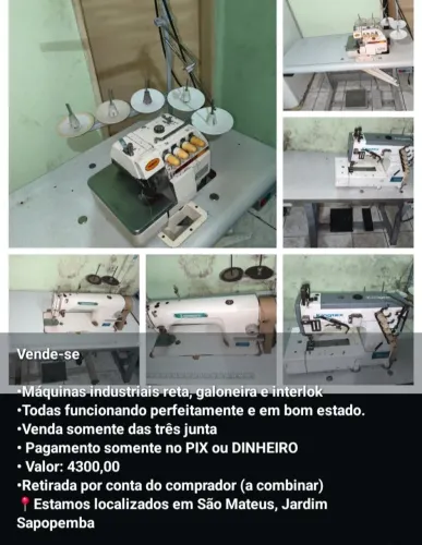 Máquinas costura industrial