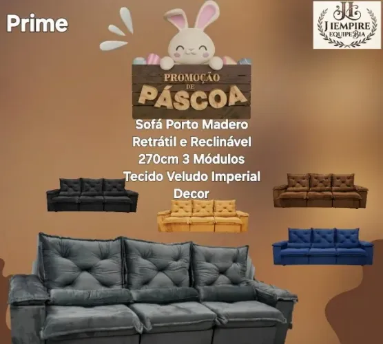Sofá retrátil e reclinável
