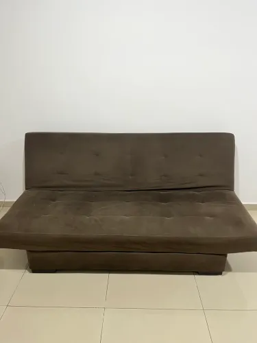 Sofá cama marrom