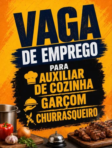 Vaga de emprego , não precisa de experiência.