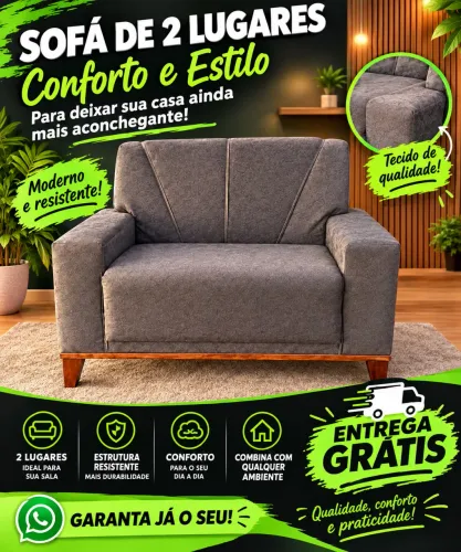 Sofá rústico entrega grátis 