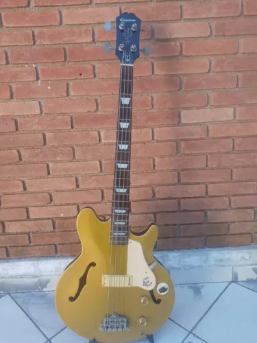 Baixo Epiphone Jack Casady Metalic Gold