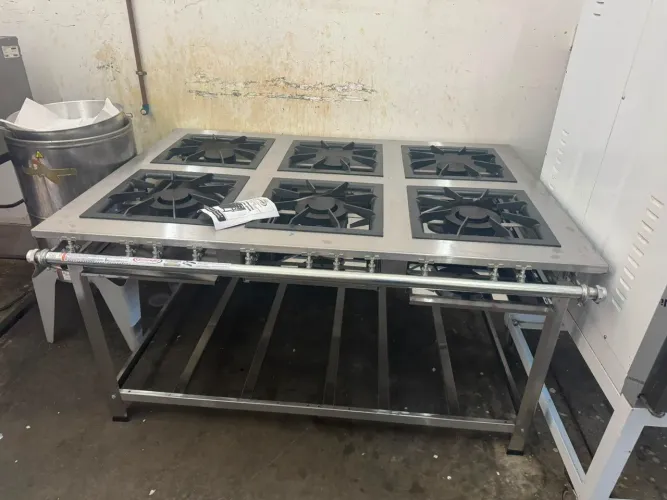 Fogao industrial inox alta e baixa pressão novos