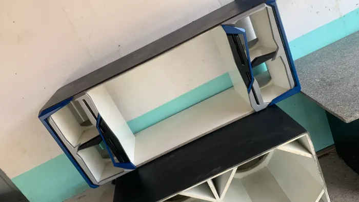 Estrutura de caixa de som para caminhonete