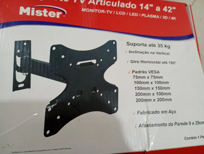 Suporte de teve articulado novo 70 reais