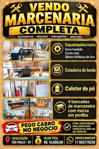 Vendo Marcenaria Completa