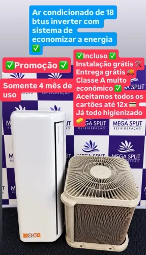Ar condicionado inverter de 18 btus / garantia/ entrega