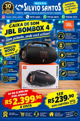 Jbl Bombox 4 nova na caixa com garantia de fábrica parcelo no cartão