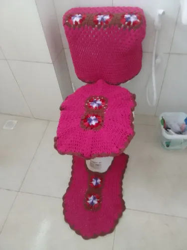 Jogo crochê para banheiro