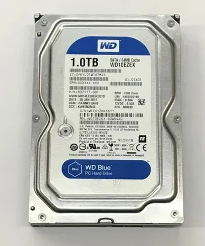 HD 1TB Sata - 7200RPM - 64MB Cache - Western Digital Blue