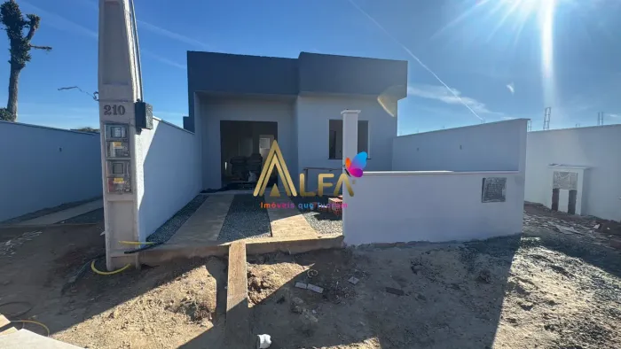 Casa em Itajubá/Sc com 1 suite,1 quarto, sala e cozinha conjugada