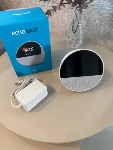 Smart Speaker Amazon Echo Spot com Alexa - Novo Na Caixa